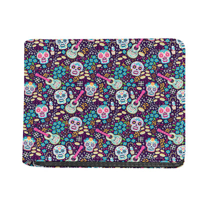 Calaveras Day Of The Dead Pattern Print Bifold Wallet