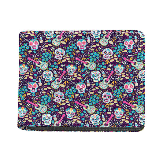 Calaveras Day Of The Dead Pattern Print Bifold Wallet