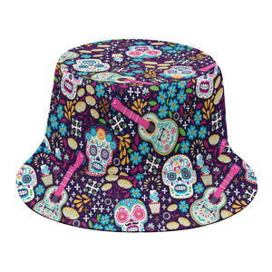 Calaveras Day Of The Dead Pattern Print Bucket Hat