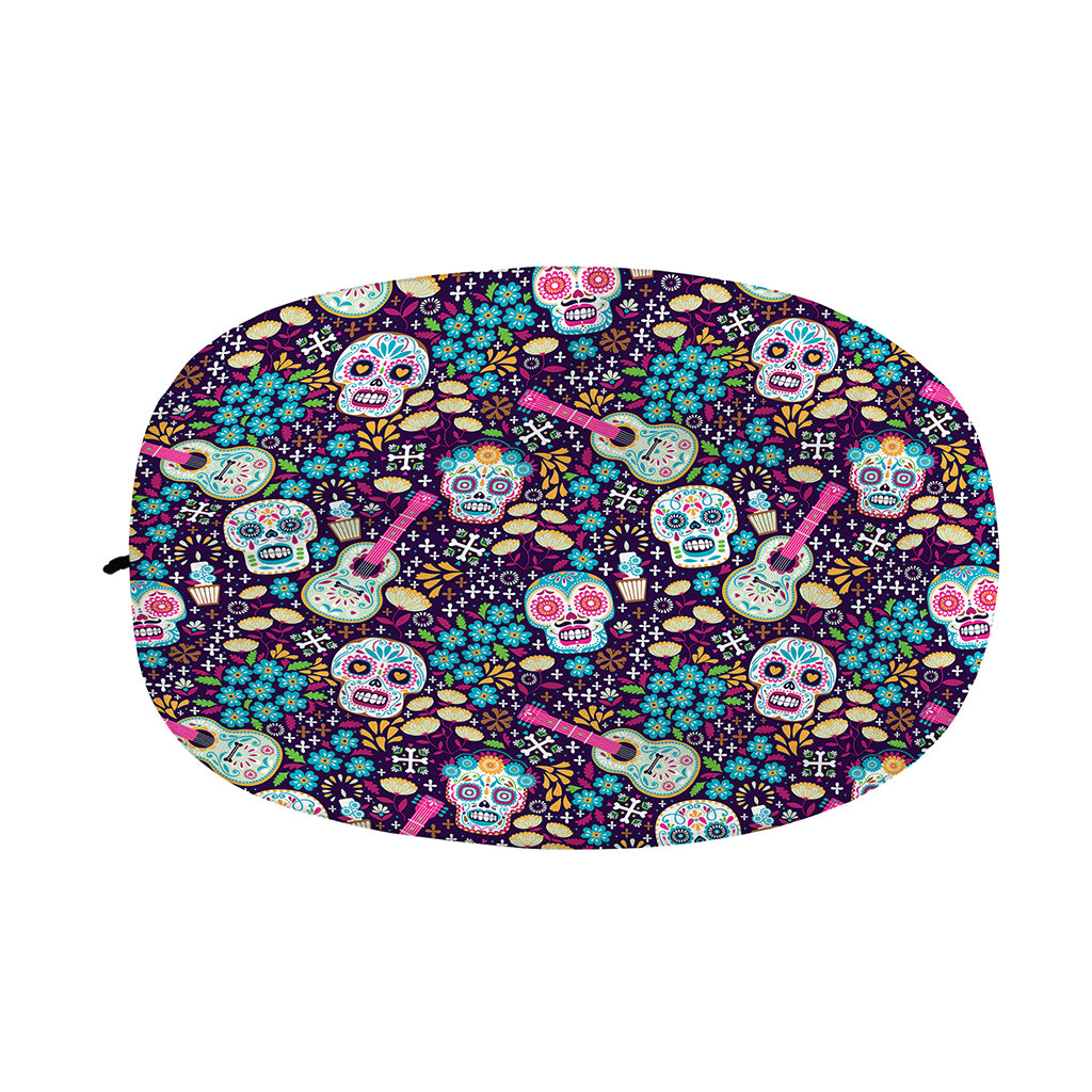 Calaveras Day Of The Dead Pattern Print Car Side Mirror Covers