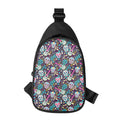 Calaveras Day Of The Dead Pattern Print Sling Bag