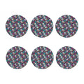 Calaveras Day Of The Dead Pattern Print Coaster Set