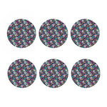 Calaveras Day Of The Dead Pattern Print Coaster Set