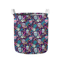 Calaveras Day Of The Dead Pattern Print Collapsible Laundry Basket