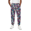 Calaveras Day Of The Dead Pattern Print Cotton Sweatpants