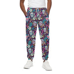 Calaveras Day Of The Dead Pattern Print Cotton Pants