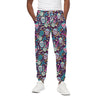 Calaveras Day Of The Dead Pattern Print Cotton Pants