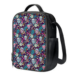 Calaveras Day Of The Dead Pattern Print Crossbody Lunch Bag