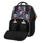 Calaveras Day Of The Dead Pattern Print Diaper Bag