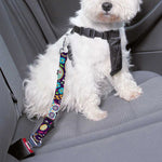 Calaveras Day Of The Dead Pattern Print Dog Seat Belt