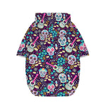 Calaveras Day Of The Dead Pattern Print Dog Zip Up Hoodie
