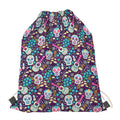 Calaveras Day Of The Dead Pattern Print Drawstring Bag