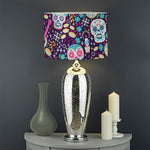 Calaveras Day Of The Dead Pattern Print Drum Lamp Shade