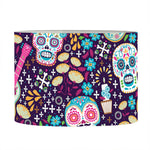 Calaveras Day Of The Dead Pattern Print Drum Lamp Shade