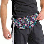 Calaveras Day Of The Dead Pattern Print Fanny Pack