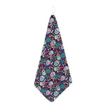 Calaveras Day Of The Dead Pattern Print Hand Towel
