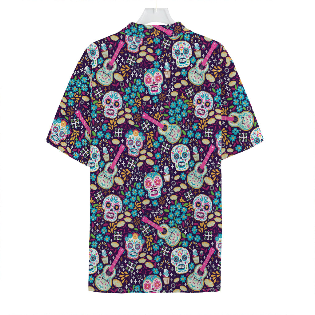 Calaveras Day Of The Dead Pattern Print Hawaiian Shirt