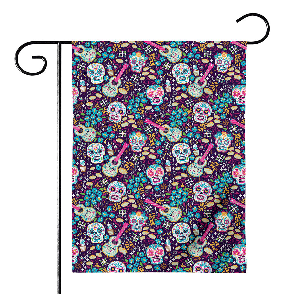 Calaveras Day Of The Dead Pattern Print House Flag