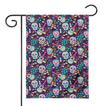 Calaveras Day Of The Dead Pattern Print House Flag