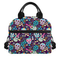 Calaveras Day Of The Dead Pattern Print Insulated Lunch Bag