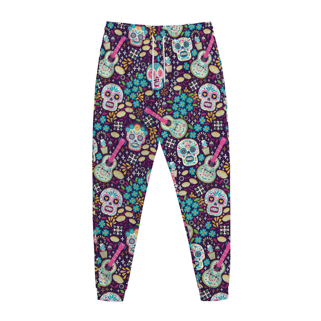Calaveras Day Of The Dead Pattern Print Jogger Pants