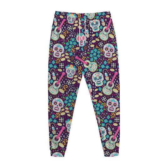 Calaveras Day Of The Dead Pattern Print Jogger Pants