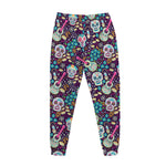 Calaveras Day Of The Dead Pattern Print Jogger Pants