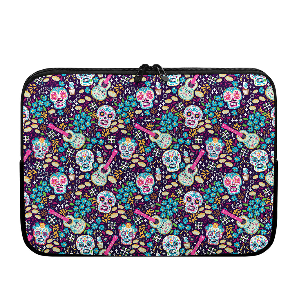 Calaveras Day Of The Dead Pattern Print Laptop Sleeve