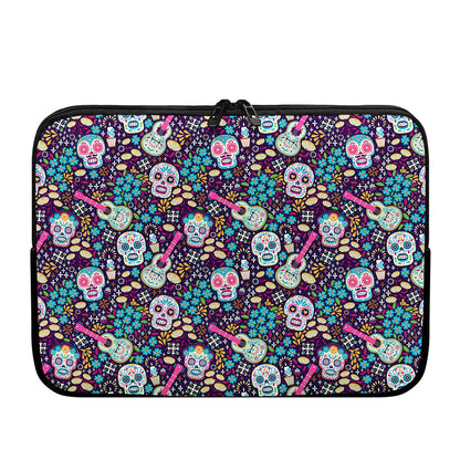 Calaveras Day Of The Dead Pattern Print Laptop Sleeve