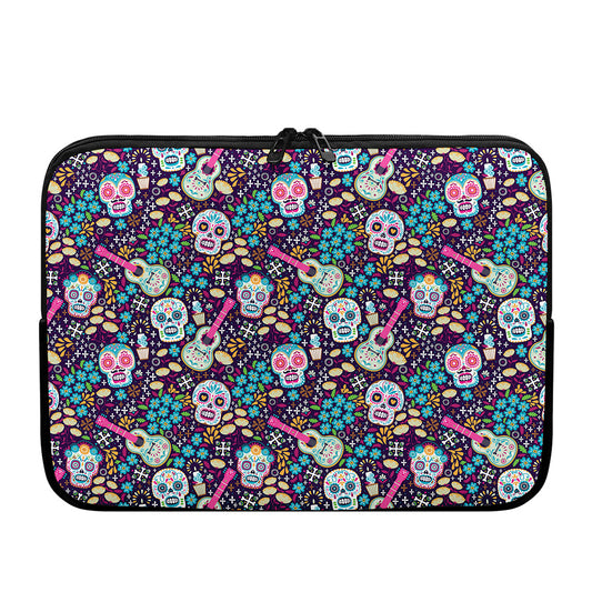 Calaveras Day Of The Dead Pattern Print Laptop Sleeve
