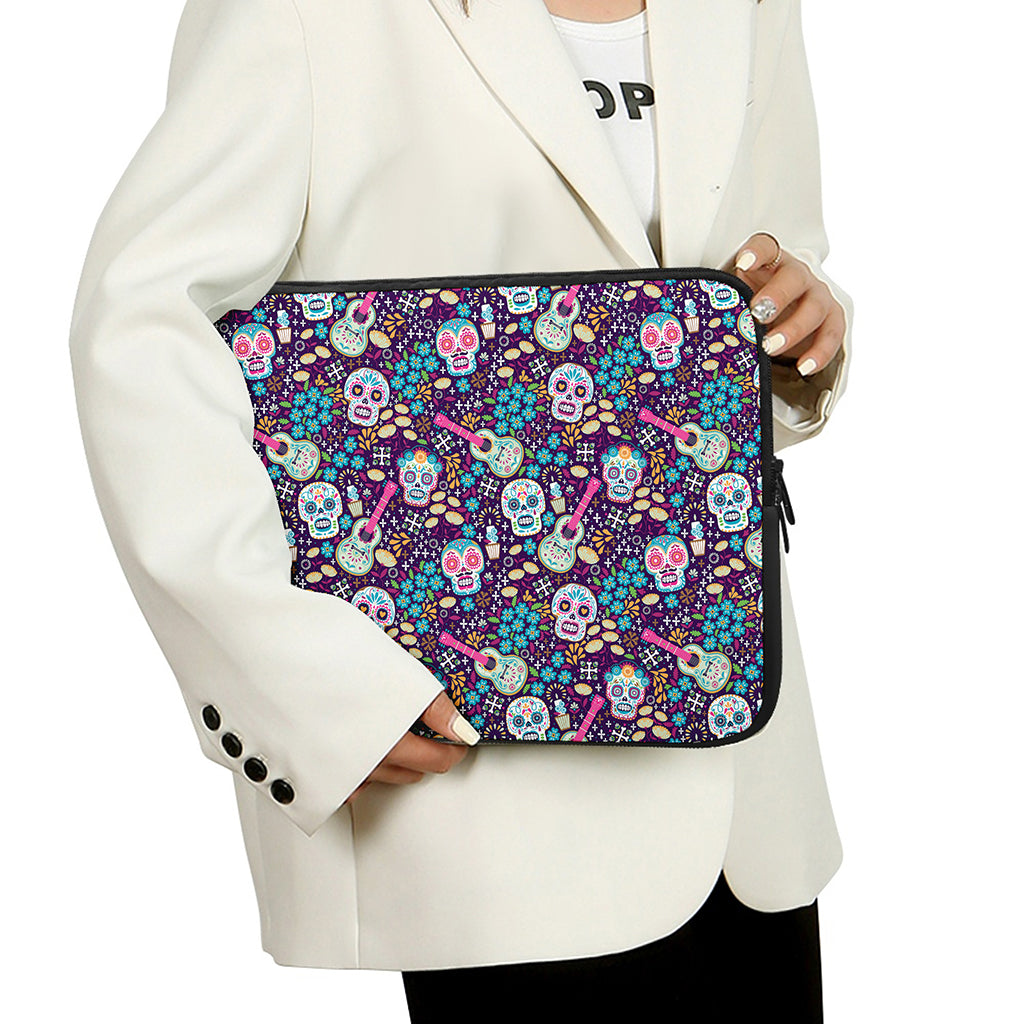 Calaveras Day Of The Dead Pattern Print Laptop Sleeve