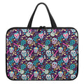 Calaveras Day Of The Dead Pattern Print Laptop Sleeve With Handle