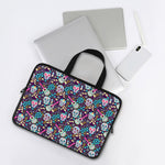 Calaveras Day Of The Dead Pattern Print Laptop Sleeve With Handle