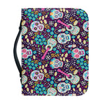 Calaveras Day Of The Dead Pattern Print Leather Bible Cover