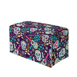 Calaveras Day Of The Dead Pattern Print Leather Tissue Box Cover