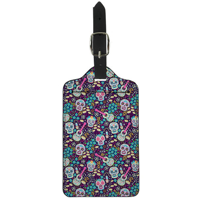 Calaveras Day Of The Dead Pattern Print Luggage Tag