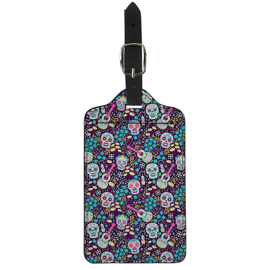 Calaveras Day Of The Dead Pattern Print Luggage Tag