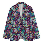 Calaveras Day Of The Dead Pattern Print Men's Blazer