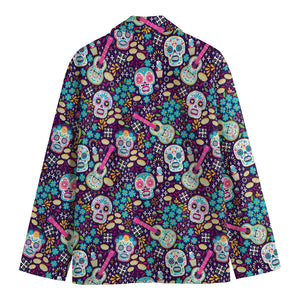 Calaveras Day Of The Dead Pattern Print Men's Blazer