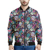 Calaveras Day Of The Dead Pattern Print Men's Bomber Jacket