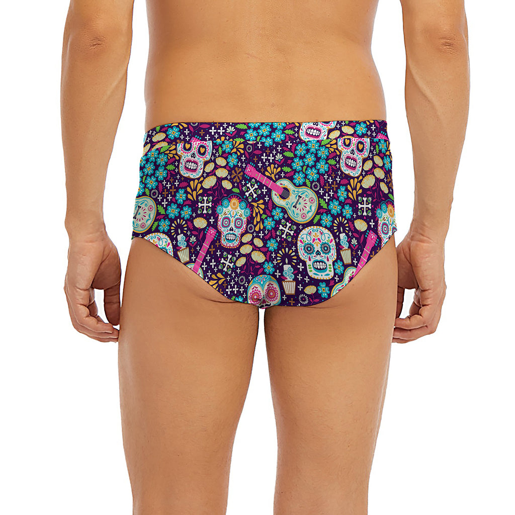 Calaveras Day Of The Dead Pattern Print Men's Briefs