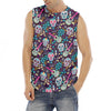 Calaveras Day Of The Dead Pattern Print Men's Fitness Tank Top