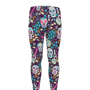 Calaveras Day Of The Dead Pattern Print Men's leggings