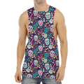 Calaveras Day Of The Dead Pattern Print Men's Muscle Tank Top