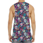 Calaveras Day Of The Dead Pattern Print Men's Muscle Tank Top