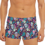 Calaveras Day Of The Dead Pattern Print Men's Short Boxer Briefs