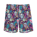 Calaveras Day Of The Dead Pattern Print Men's Athletic Shorts