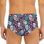 Calaveras Day Of The Dead Pattern Print Men's Triangle Swim Briefs