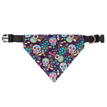 Calaveras Day Of The Dead Pattern Print Over The Collar Dog Bandana
