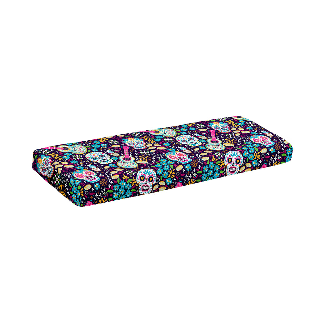 Calaveras Day Of The Dead Pattern Print Piano Keyboard Cover